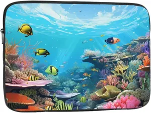 10 Inch Laptop Sleeve Bag Waterproof Shockproof Laptop Case Bag Ocean Scene Computer Skin Bags Lightweight Tablet Carrying Case