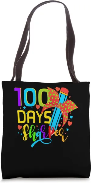 100 Days Sharper,100 days of School Girl Tote Bag
