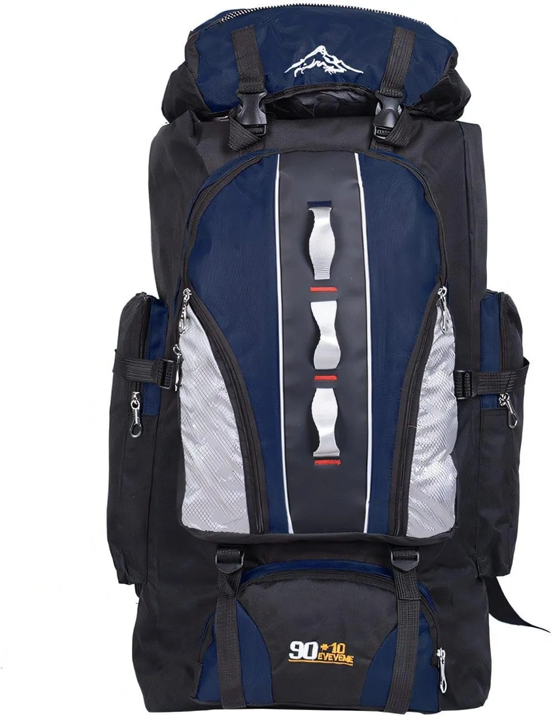 100L Hiking Backpack Lightweight & Waterproof Travel Camping Daypack, Outdoor Adjustable Sport Bags, Frameless, Dark Blue