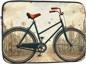 12 Inch Laptop Sleeve Bag Waterproof Shockproof Laptop Case Bag Retro Bicycle Computer Skin Bags Lightweight Tablet Carrying Case