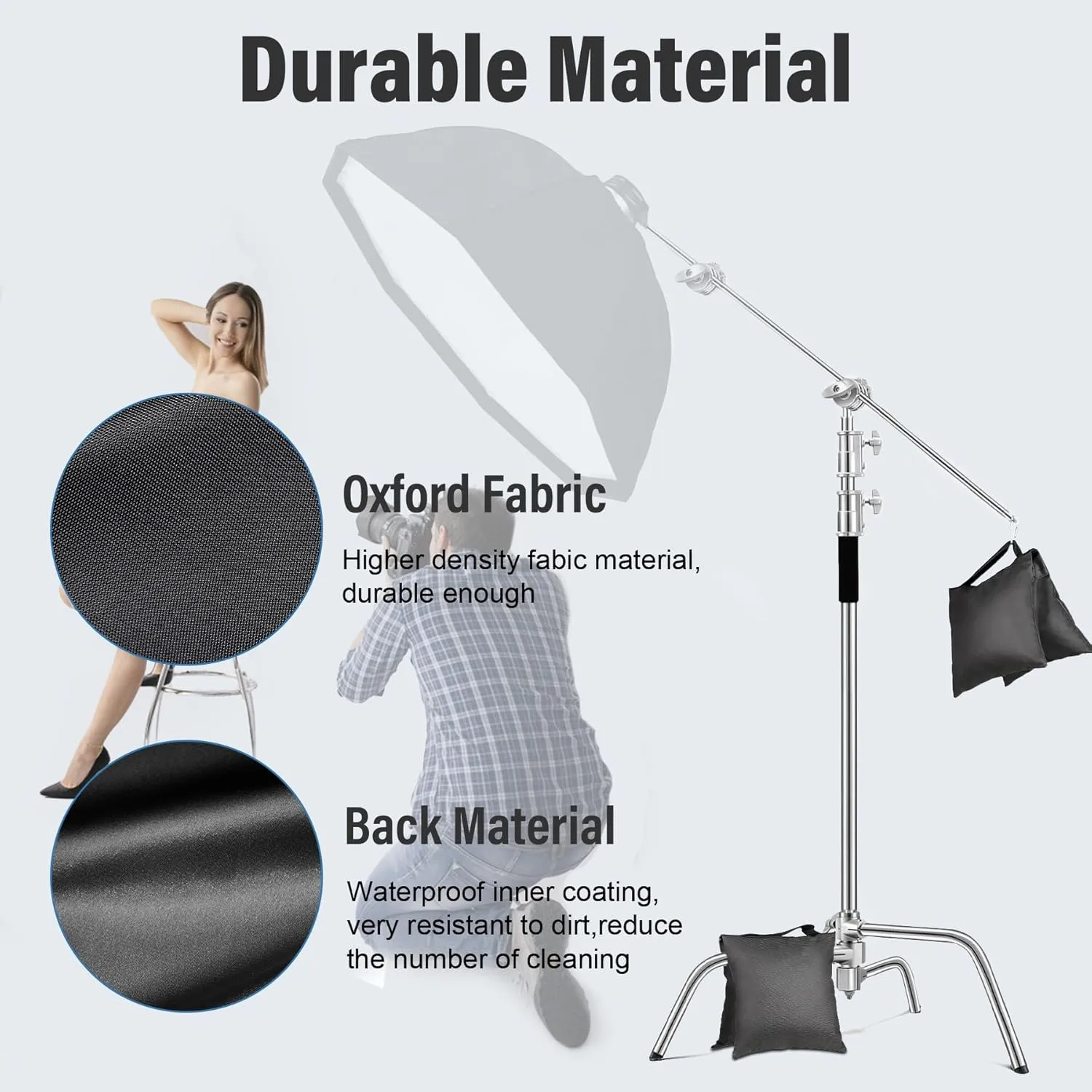 12 Pack Sandbags Weight Bags for Photo Studio Photography Video Equipment, Empty Sandbag Set for Backdrop Stand, Photo Tripod, Canopy, Umbrella Base, Picnic Table, Tent, Fishing Chair