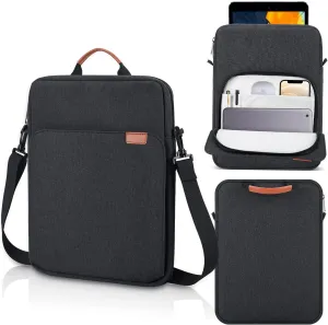 12.9-14 Inch Tablet Sleeve Case for 14.6" Samsung Galaxy Tab S9 S8 Ultra, iPad Pro 13" 12.9"/Air M2 M3/MacBook Air 13"/MacBook Pro 14" M4 M3 Laptop Shoulder Bag,Surface Pro 11 10 9 Carrying Bag-Grey