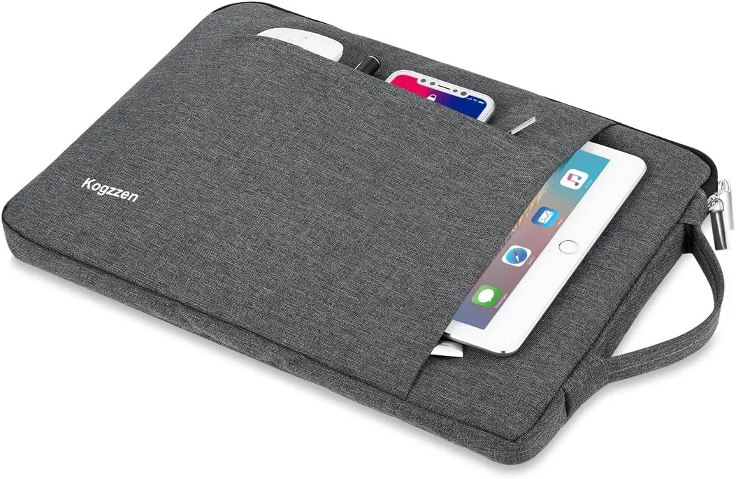 13-14 Inch Laptop Sleeve Shockproof Lightweight Case Carrying Bag Compatible with MacBook Pro 14 13 inch/MacBook Air 13.3/ Dell XPS 13/ Surface Laptop 13.5/ iPad Pro 12.9 - Gray