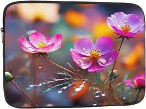 13 Inch Laptop Sleeve Bag Waterproof Shockproof Laptop Case Bag Colorful Small Flower Computer Skin Bags Lightweight Tablet Carrying Case