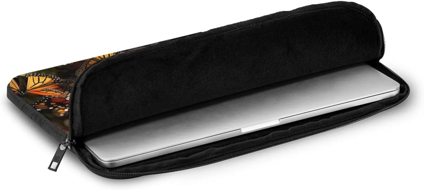 13 Inch Laptop Sleeve Bag Waterproof Shockproof Laptop Case Bag Monarch Butterflies Computer Skin Bags Lightweight Tablet Carrying Case