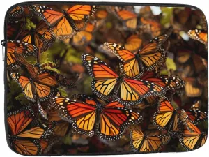 13 Inch Laptop Sleeve Bag Waterproof Shockproof Laptop Case Bag Monarch Butterflies Computer Skin Bags Lightweight Tablet Carrying Case