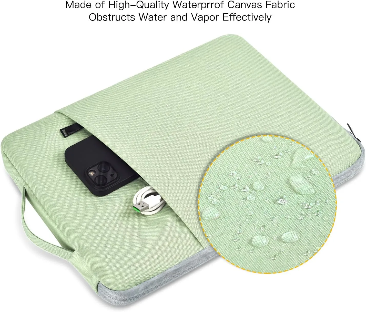 14 Inch Laptop Case Computer Sleeve for HP Lenovo Acer Dell Chromebook/Stream/Aspire 3, Lenovo IdeaPad/ThinkPad, ASUS Chromebook/Vivobook Go, Dell Latitude 7490 Bag, Green