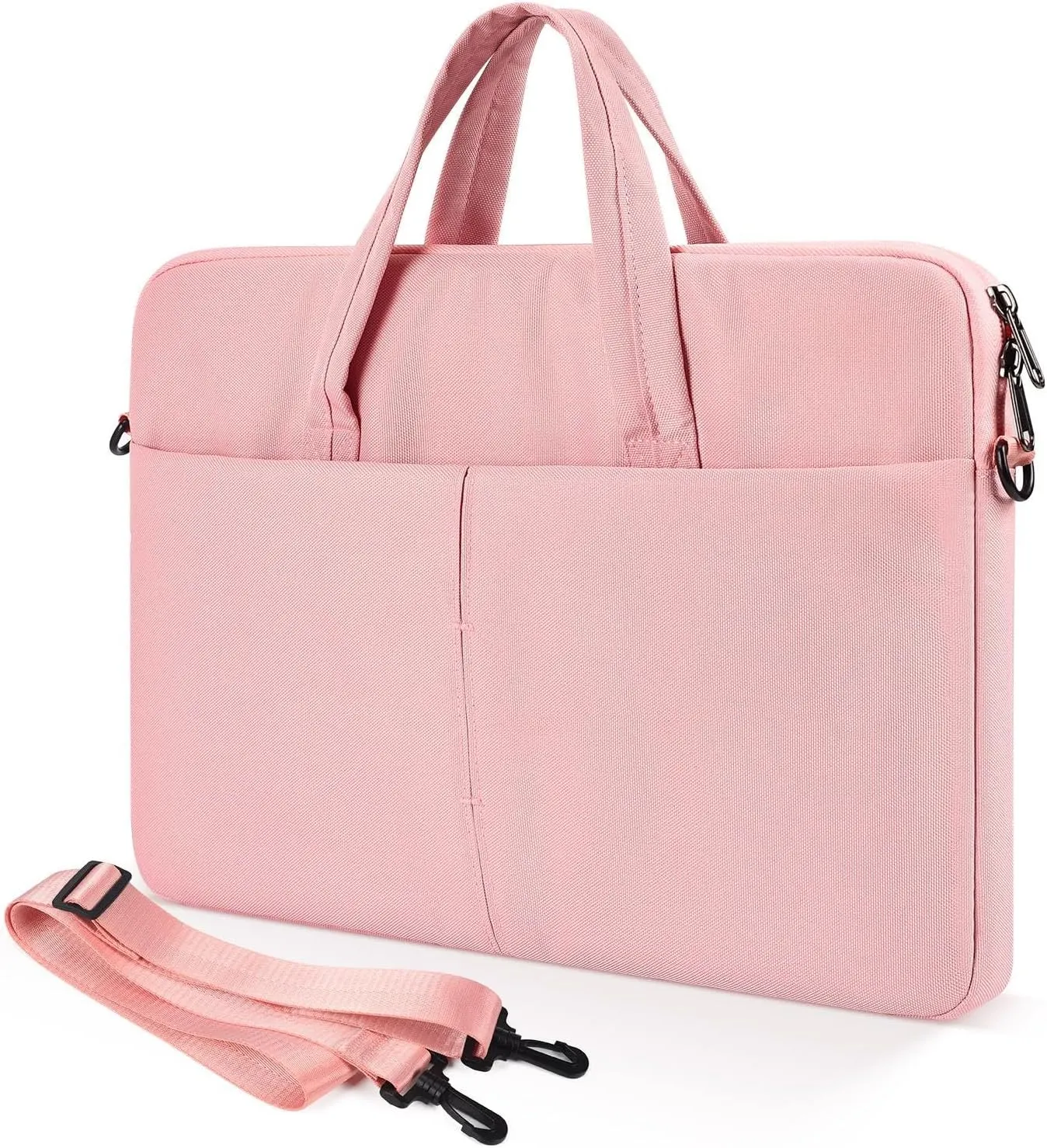 14 Inch Laptop Case Sleeve Shoulder Bag Carrying Sleeve for HP Chromebook/EliteBook/Stream, MacBook Air 15.3 M3, Lenovo IdeaPad Flex 5,13.5 Inch Surface Laptop 6/5, ASUS Dell Acer Samsung, Pink