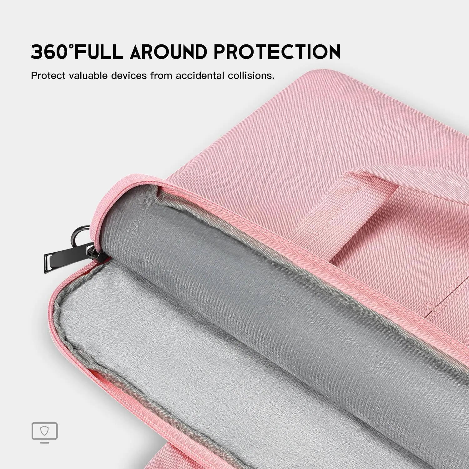 14 Inch Laptop Case Sleeve Shoulder Bag Carrying Sleeve for HP Chromebook/EliteBook/Stream, MacBook Air 15.3 M3, Lenovo IdeaPad Flex 5,13.5 Inch Surface Laptop 6/5, ASUS Dell Acer Samsung, Pink