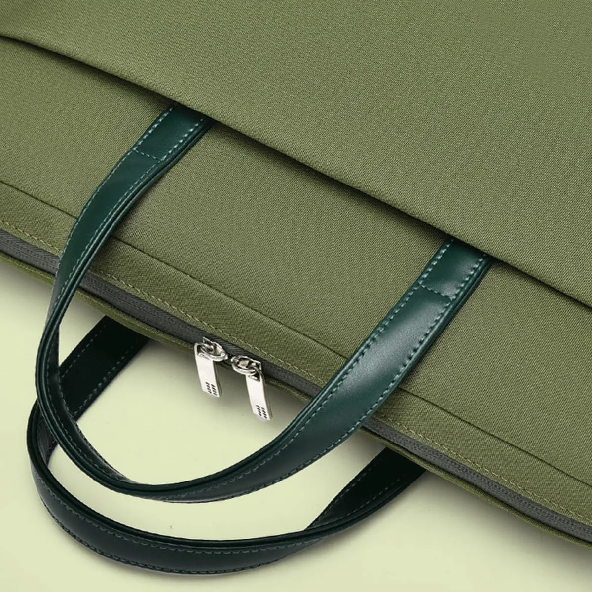 15-15.6 inch Laptop Case Briefcase Waterproof Laptop Sleeve Cover Compatible with Lenovo IdeaPad 15.6”, Acer Aspire 3 15.6" / Acer Nitro V 15.6", HP Pavilion 15.6 Computer Bag, Army Green