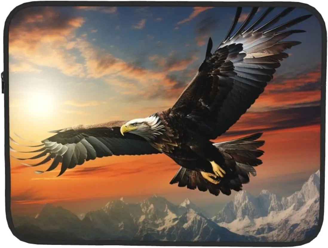 15 Inch Laptop Sleeve Bag Waterproof Shockproof Laptop Case Bag Eagle Flying in The Sky Computer Skin Bags Lightweight Tablet Carrying Case