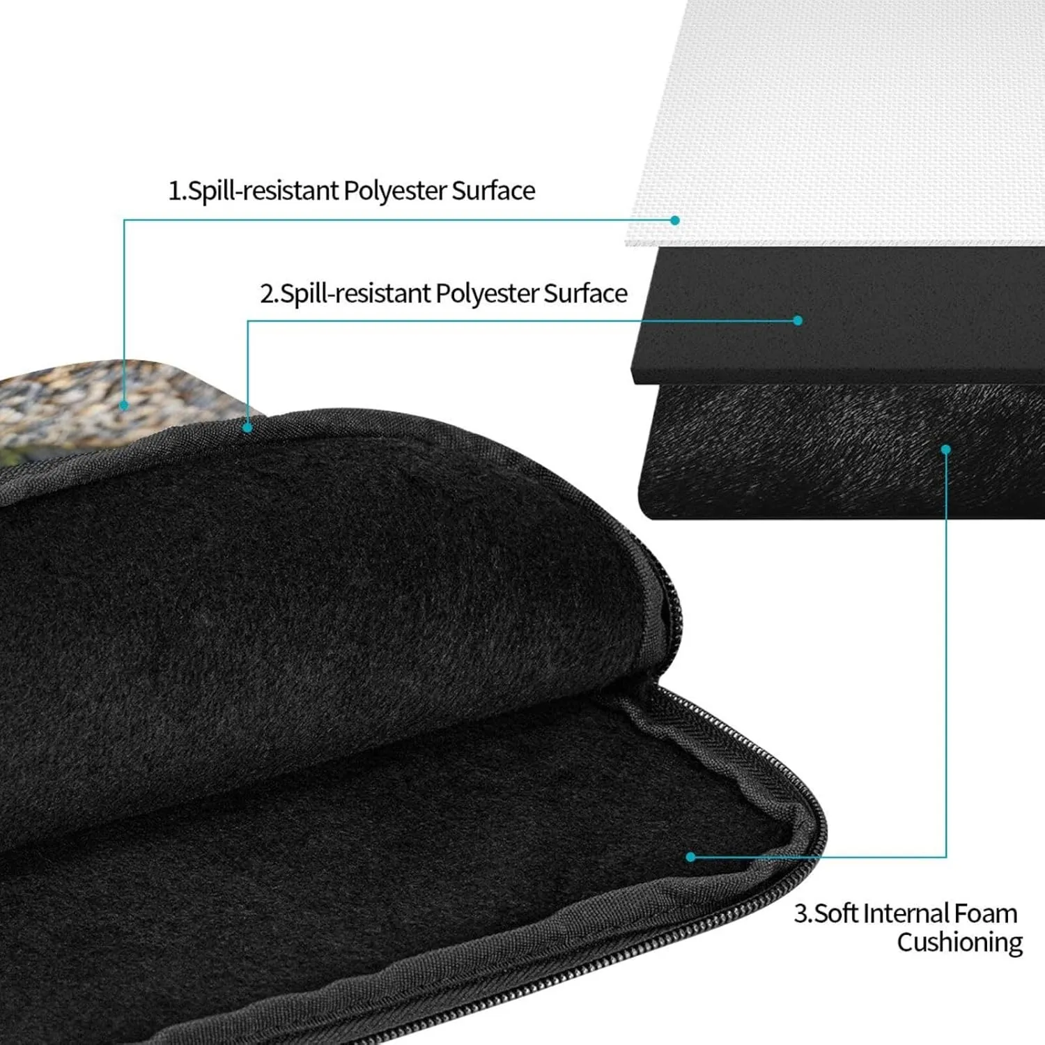 15 Inch Laptop Sleeve Bag Waterproof Shockproof Laptop Case Bag Roof Shingle Computer Skin Bags Lightweight Tablet Carrying Case