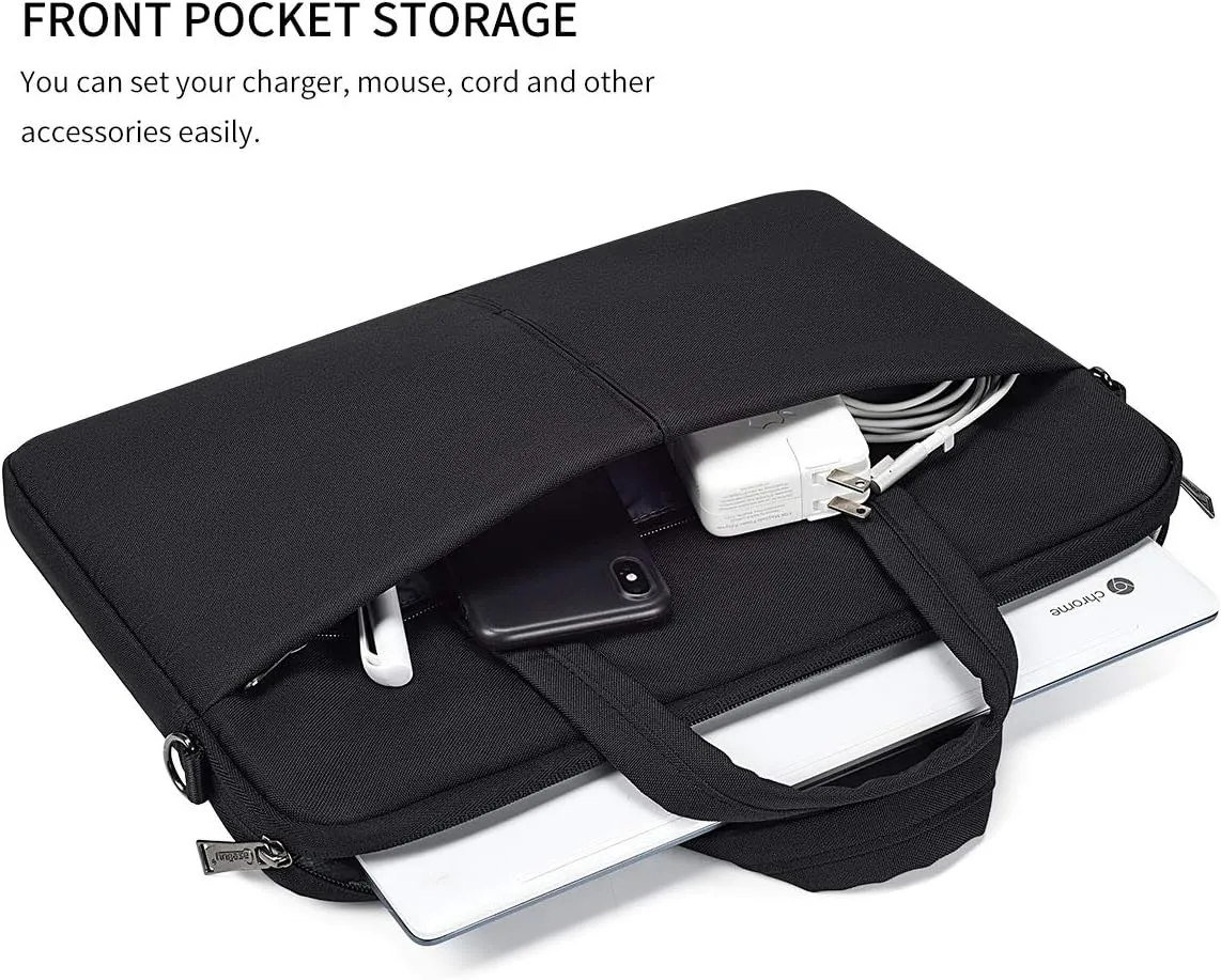 17-17.3 Inch Laptop Case with Shoulder Strap for HP 17.3/ Pavilion 17/ Envy 17/ OMEN 17, Acer Chromebook 17, Asus Vivobook Pro 17/TUF 17/ROG 17.3, Dell Inspiron 17 Notebook Computer(Black)