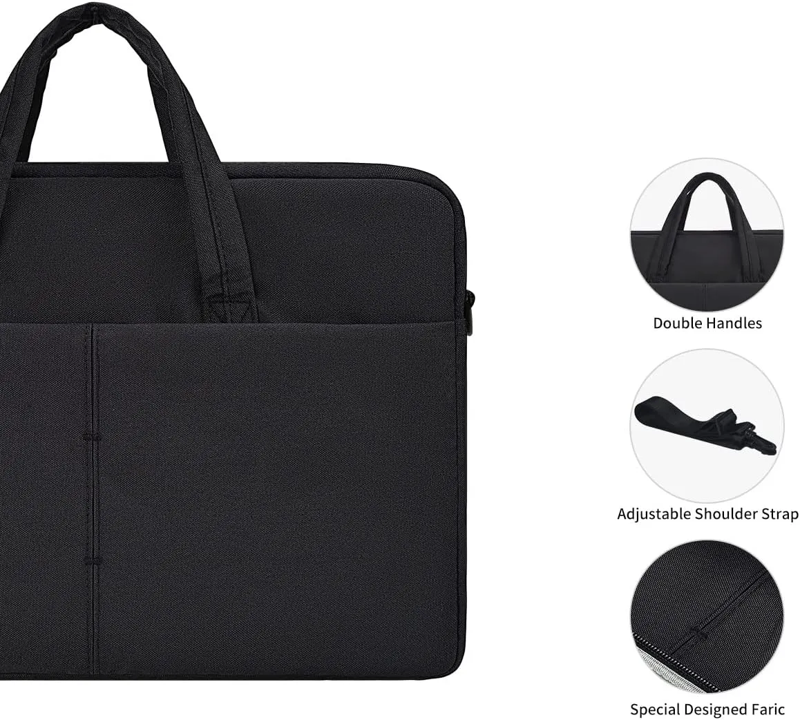 17-17.3 Inch Laptop Case with Shoulder Strap for HP 17.3/ Pavilion 17/ Envy 17/ OMEN 17, Acer Chromebook 17, Asus Vivobook Pro 17/TUF 17/ROG 17.3, Dell Inspiron 17 Notebook Computer(Black)