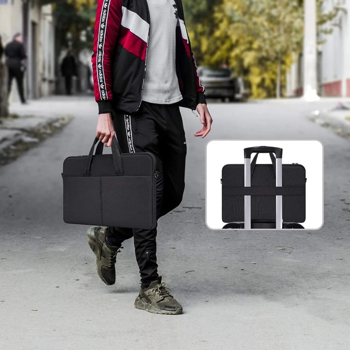 17-17.3 Inch Laptop Case with Shoulder Strap for HP 17.3/ Pavilion 17/ Envy 17/ OMEN 17, Acer Chromebook 17, Asus Vivobook Pro 17/TUF 17/ROG 17.3, Dell Inspiron 17 Notebook Computer(Black)