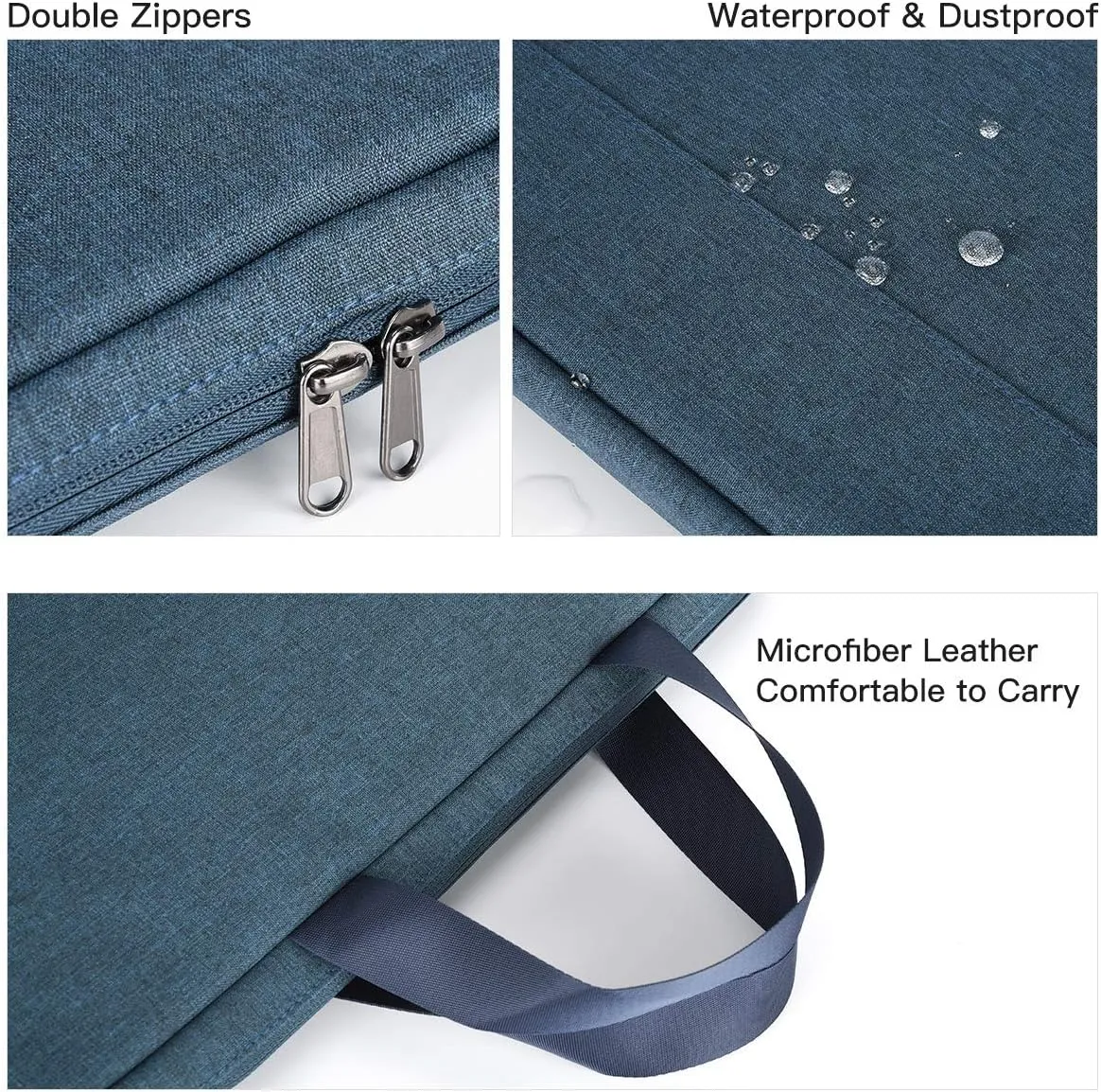 17.3 Inch Laptop Bag Men Women Briefcase with Organizer Compatible HP Envy 17 17t/Pavilion 17, Dell Inspiron 17/G3 G7 17.3, Ideapad 330 L340 17.3, Acer Aspire 17.3, ROG MSI GS75 17.3 Case, Blue