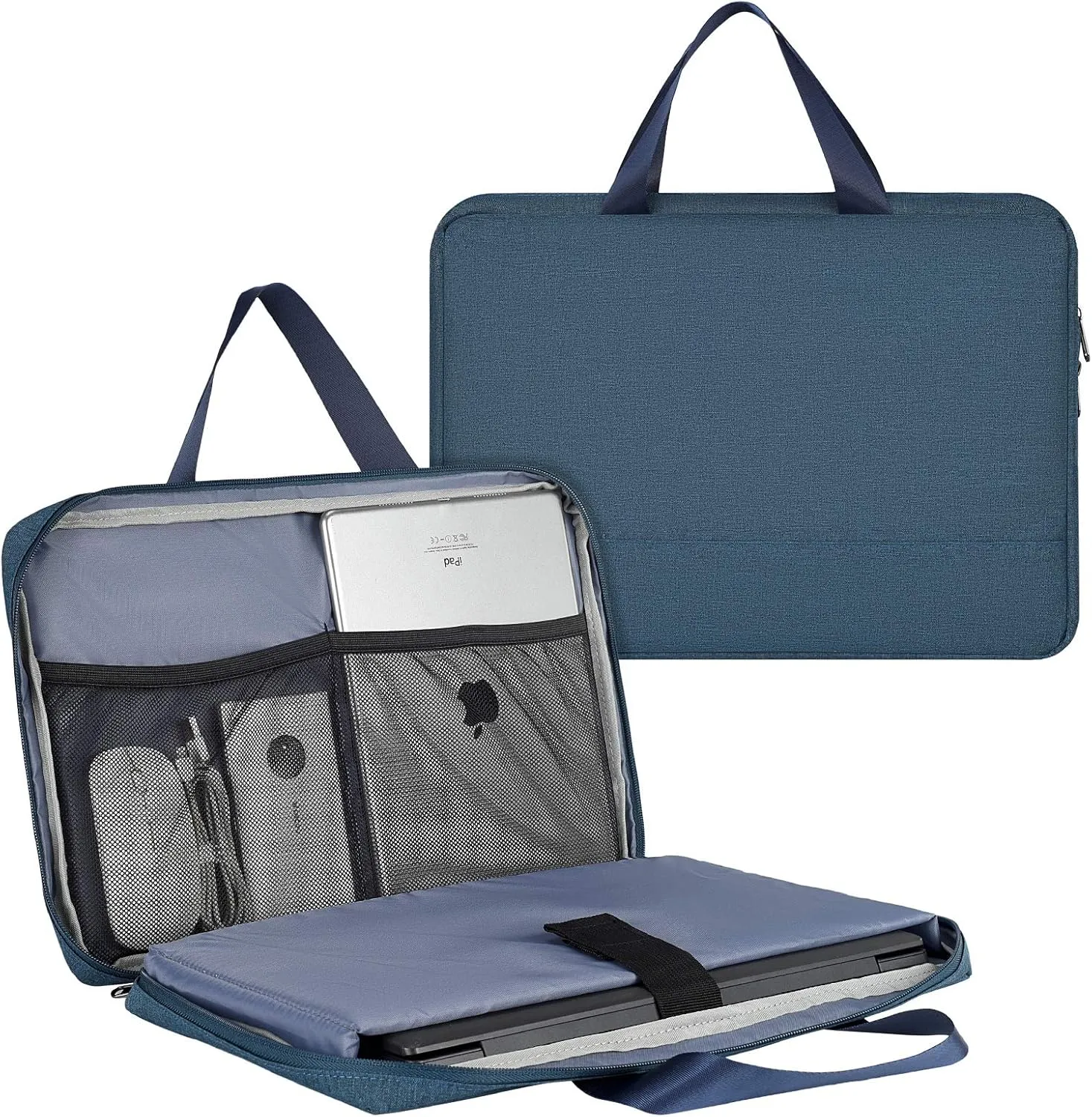 17.3 Inch Laptop Bag Men Women Briefcase with Organizer Compatible HP Envy 17 17t/Pavilion 17, Dell Inspiron 17/G3 G7 17.3, Ideapad 330 L340 17.3, Acer Aspire 17.3, ROG MSI GS75 17.3 Case, Blue