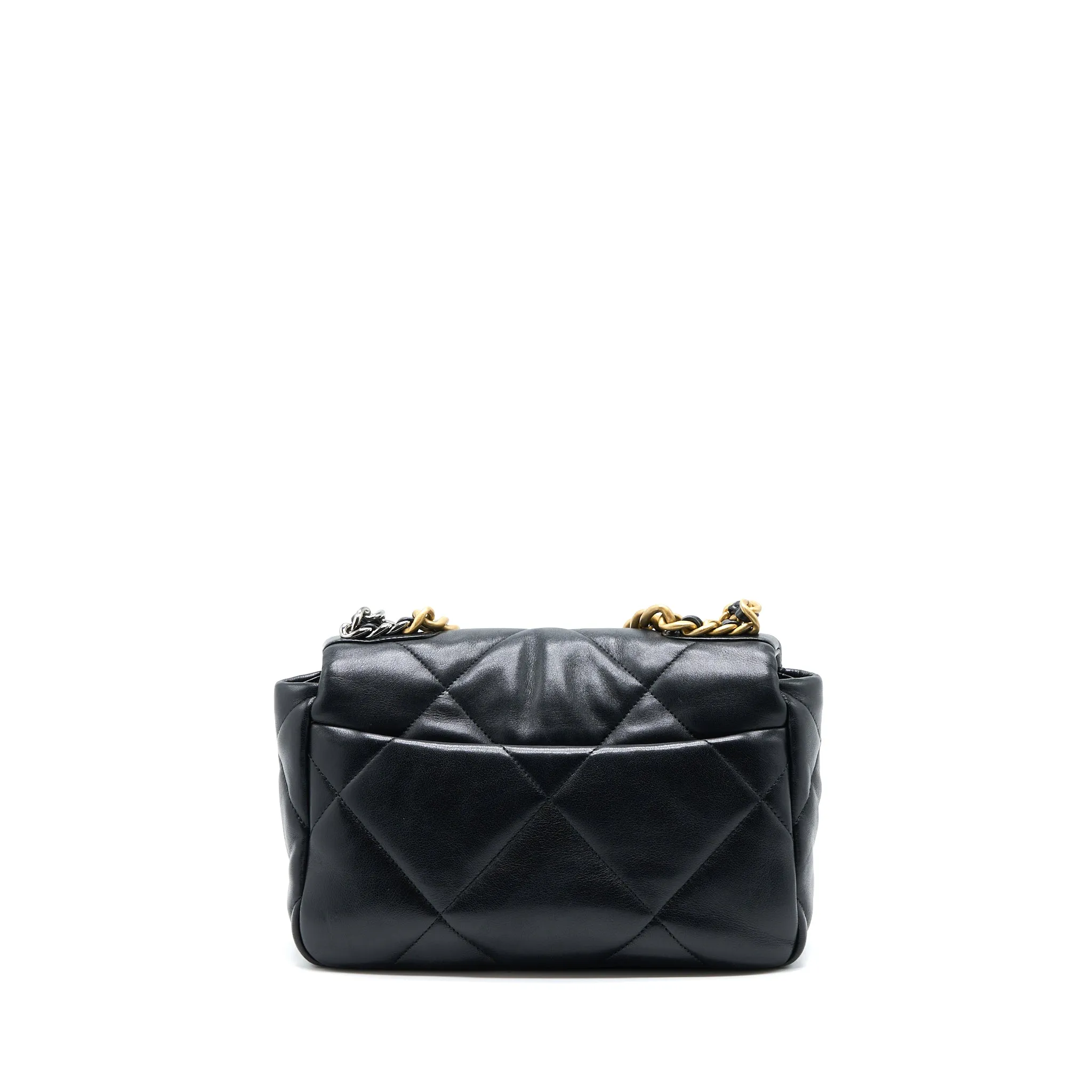19 Hardware Black Safe transactions Small Bag Multicolour Excellent Lambskin Chanel