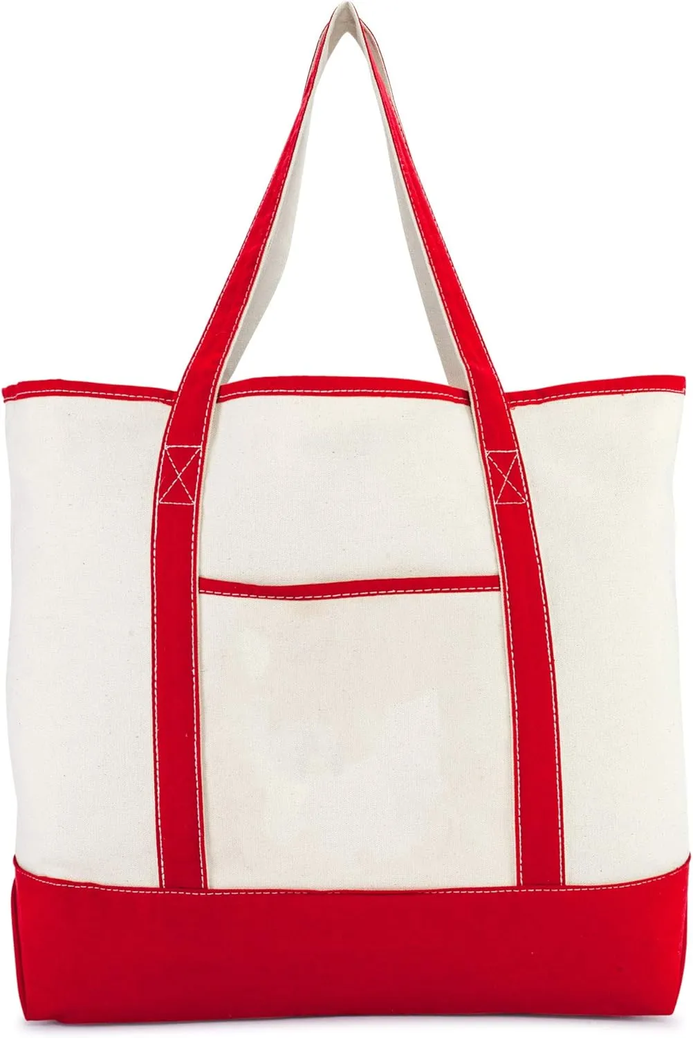 22" Open Top Heavy Duty Deluxe Tote Bag with Outer Pocket