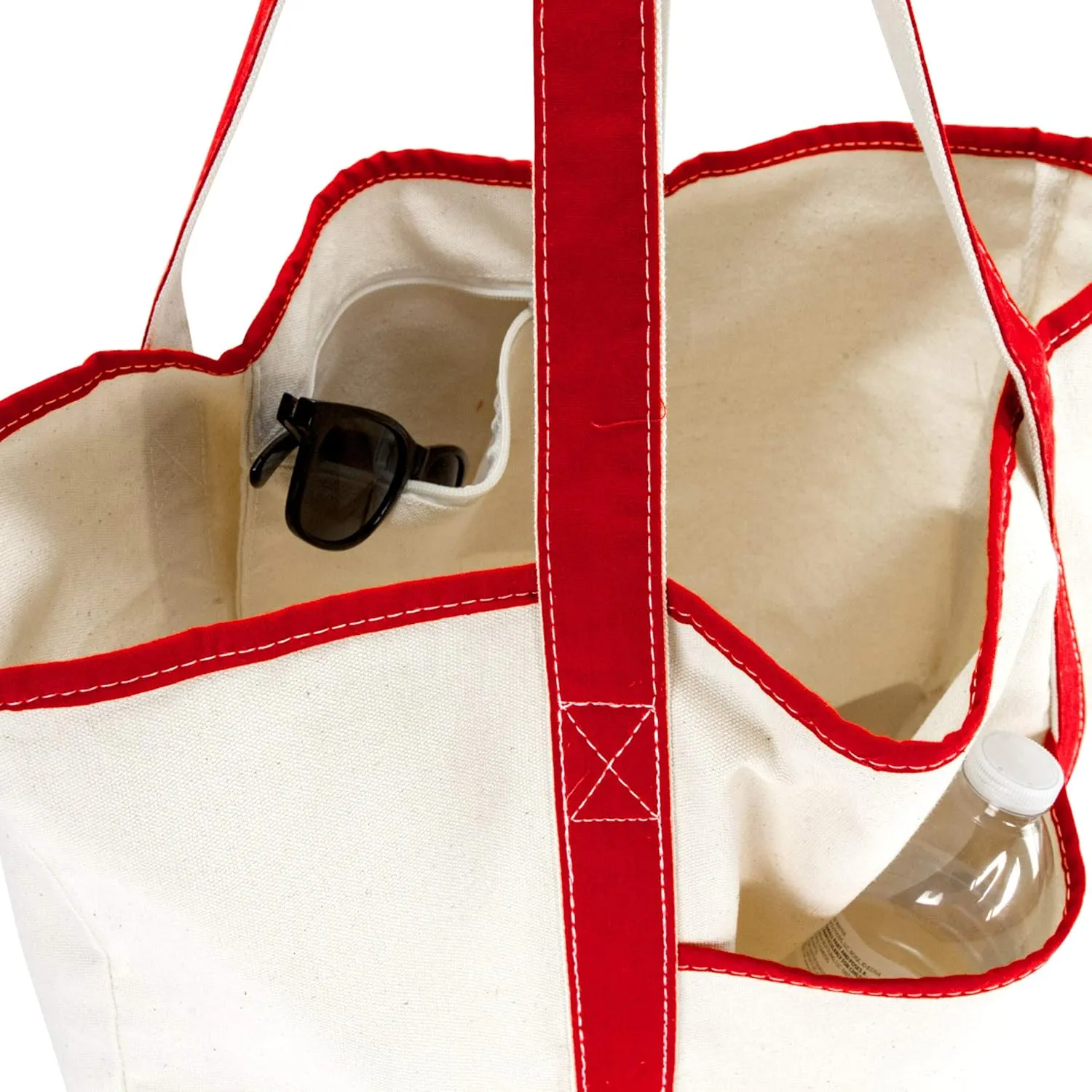 22" Open Top Heavy Duty Deluxe Tote Bag with Outer Pocket