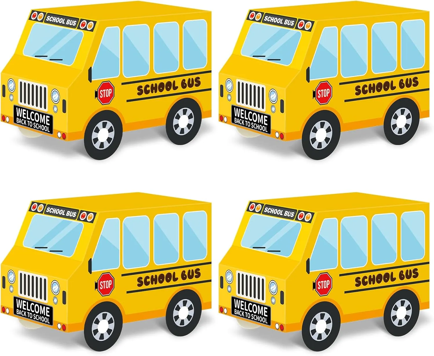 24 PCS School Bus Party Treat Boxes School Bus Decorations Back to School Party Favor Boxes First Day of Yellow School Bus Candy Box for Kids Birthday Gift Welcome Back to School Classroom Party Decor