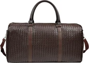27L SmallTravel Duffle Bag Weekender Bags for Women and Men with Shoe Compartment Foldable Waterproof Toiletry Bag Hospital Bags for Labor and Delivery Gym Bag (Coffee color)