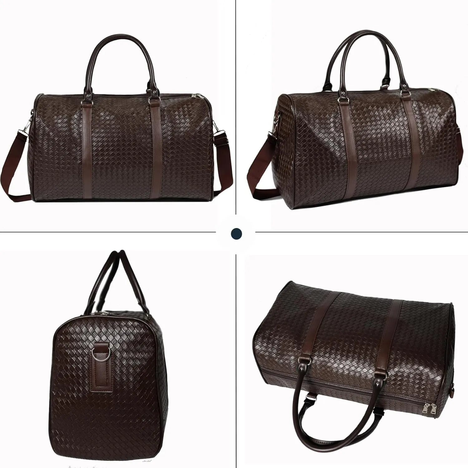 27L SmallTravel Duffle Bag Weekender Bags for Women and Men with Shoe Compartment Foldable Waterproof Toiletry Bag Hospital Bags for Labor and Delivery Gym Bag (Coffee color)