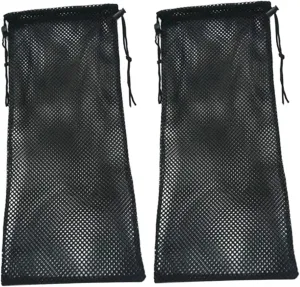 2pcs Snorkeling Mesh Bags for Scuba Diving Heavy Bag Drawstring Beach Swim Bag for Divers
