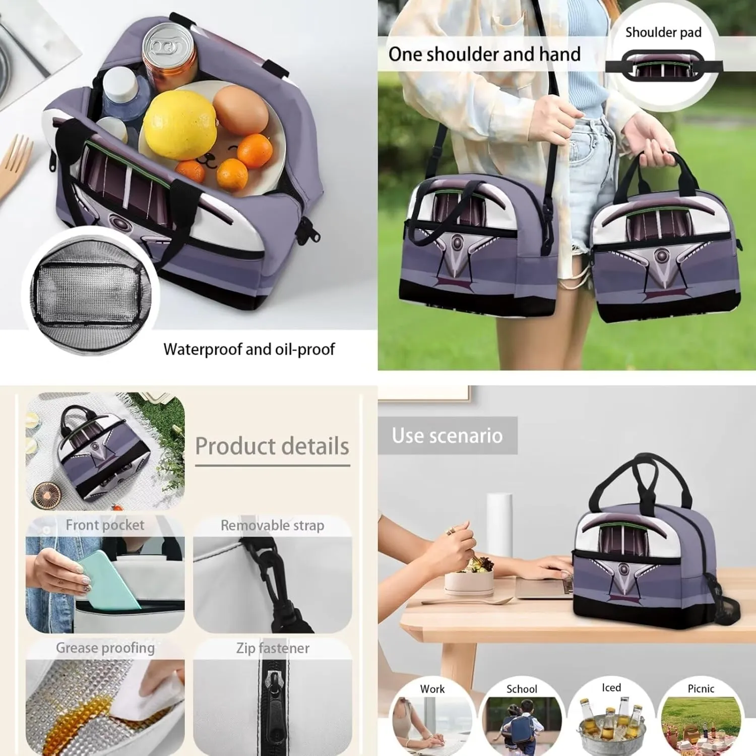3 Piece Toddler Kindergarten Elementary Car Print Backpack School Bookbag Set with Zipper Pockets Kids Lunch Tote Bag Handbags Pencil Case
