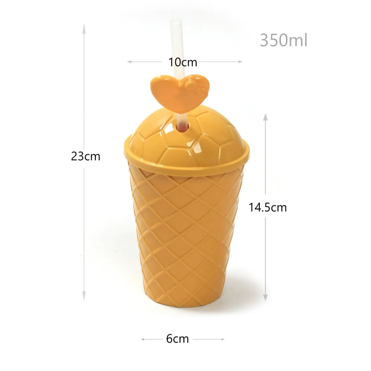 350 ML, Colored Cup with Lid and Straw for Kids