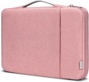 360° Protective Laptop Sleeve Bag 15.6-16.1 inch Splash-Proof Laptop Bag Sleeve Compatible with MacBook/HP/Dell/Lenovo/Asus Notebook, Suit for Travel/Business/College/Men/Women, Pink