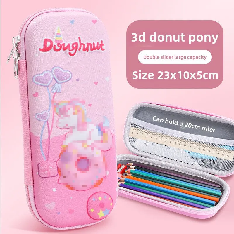 3D Cartoon Pencil Case – Kids' Large Capacity Box
