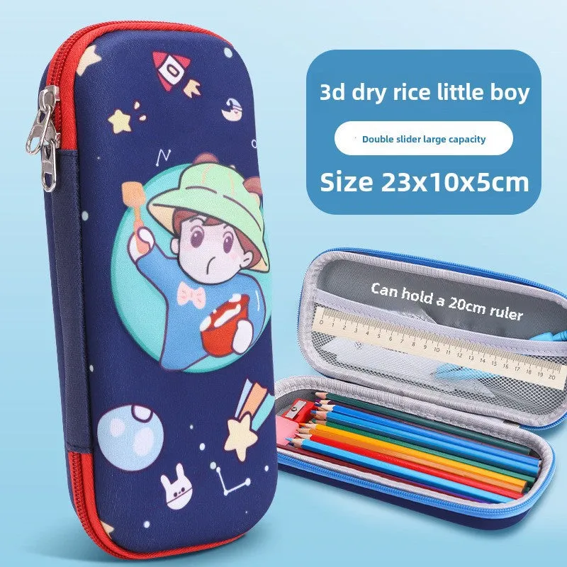 3D Cartoon Pencil Case – Kids' Large Capacity Box