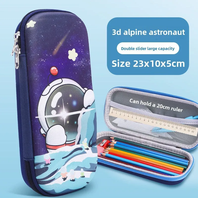 3D Cartoon Pencil Case – Kids' Large Capacity Box