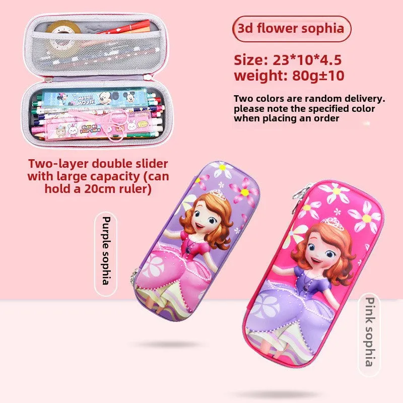 3D Cartoon Pencil Case – Kids' Large Capacity Box
