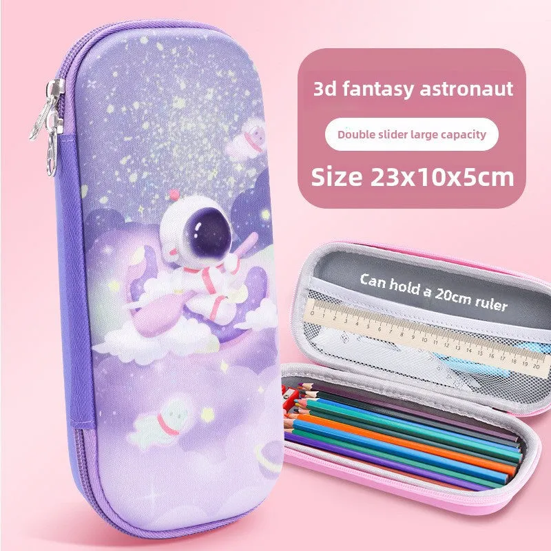 3D Cartoon Pencil Case – Kids' Large Capacity Box