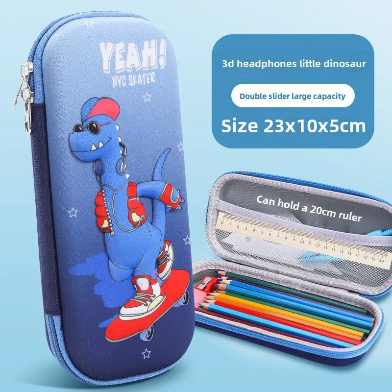3D Cartoon Pencil Case – Kids' Large Capacity Box