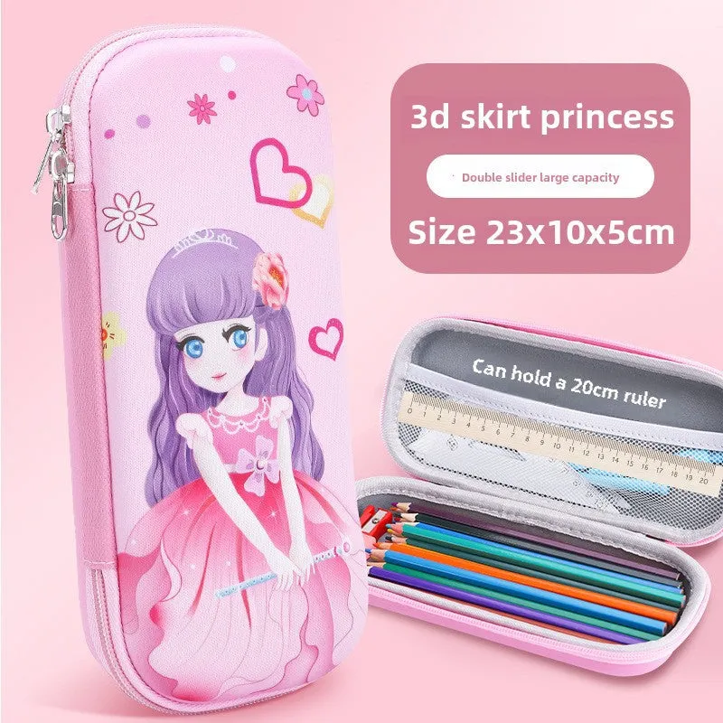 3D Cartoon Pencil Case – Kids' Large Capacity Box