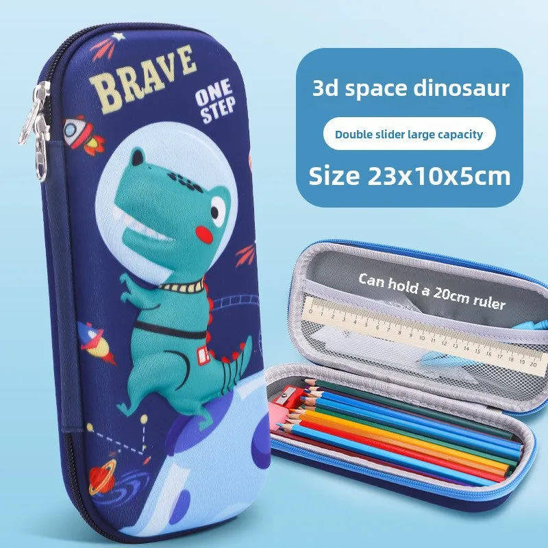 3D Cartoon Pencil Case – Kids' Large Capacity Box