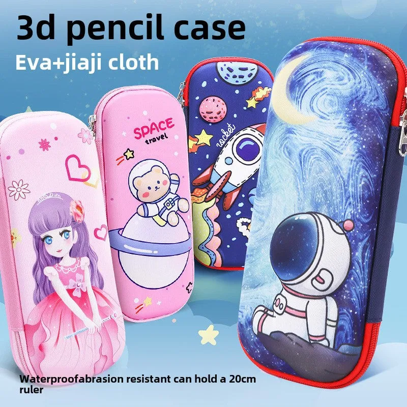 3D Cartoon Pencil Case – Kids' Large Capacity Box