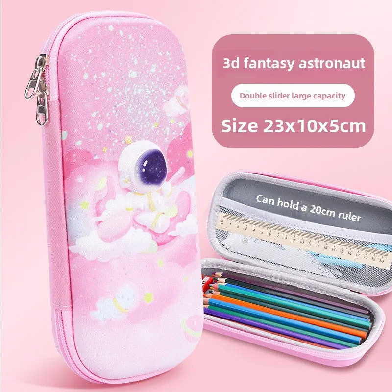3D Cartoon Pencil Case – Kids' Large Capacity Box