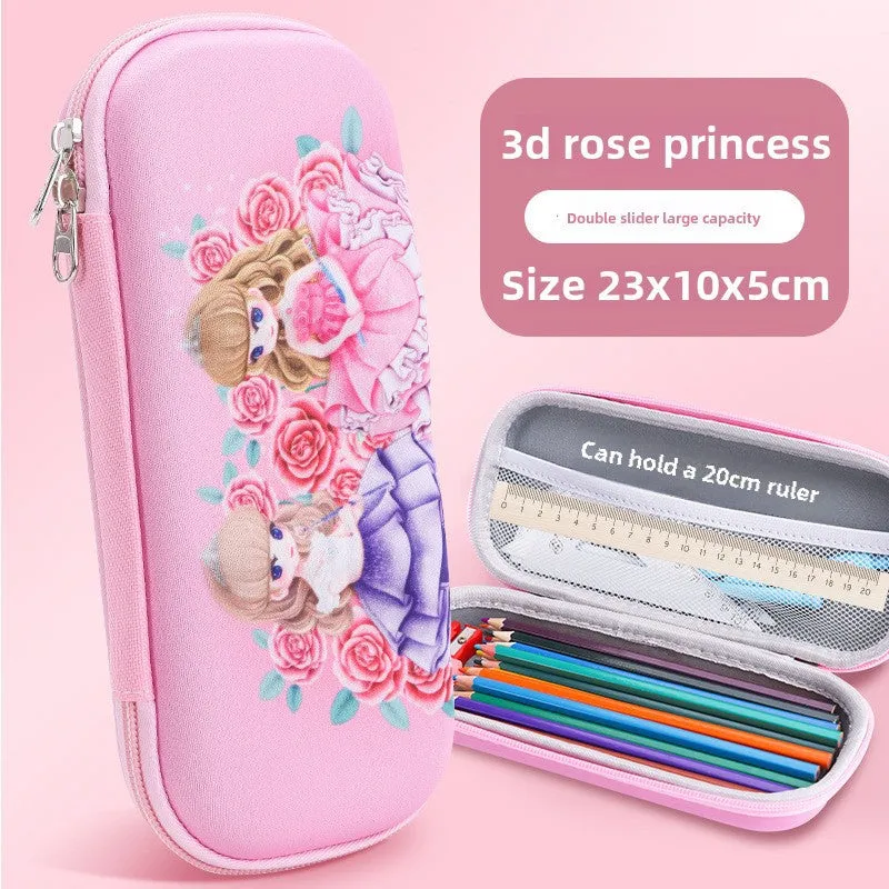 3D Cartoon Pencil Case – Kids' Large Capacity Box