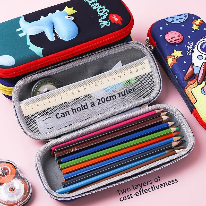 3D Cartoon Pencil Case – Kids' Large Capacity Box