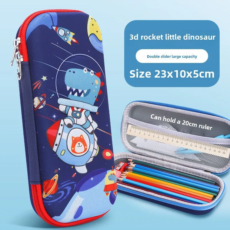 3D Cartoon Pencil Case – Kids' Large Capacity Box