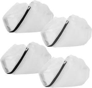 4pcs Mesh Laundry Pouches for Washing Machine Delicate Wash Bag Set Bra Underwear Safe Mesh Sock Bags