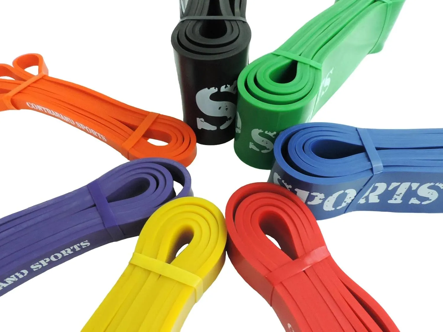 7419 41in Loop Elastic Resistance Bands, Weight Lifting Bands, Powerlifting Bands, Pullup Assistance Bands, and Yoga Stretch Bands - Perfect for Gym, Home, or Travel
