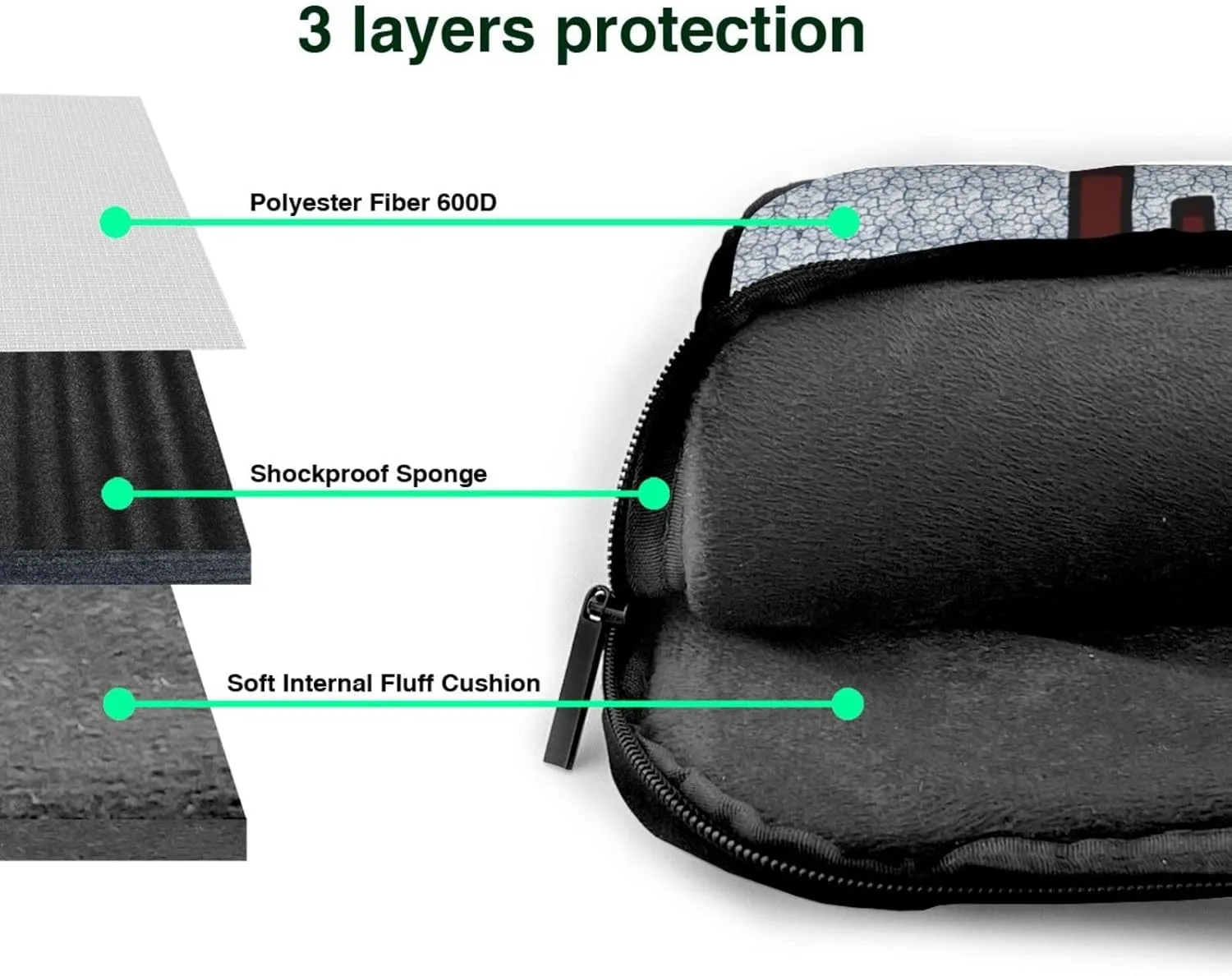 a minority sheep pattern Ultra-thin portable shoulder laptop bag Stylish and Protective Shockproof soft lining