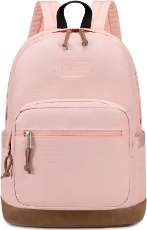 abshoo Classic Teen College Laptop Backpack for School Women Middle High School Backpack For Girls School Bookbag (Pink)