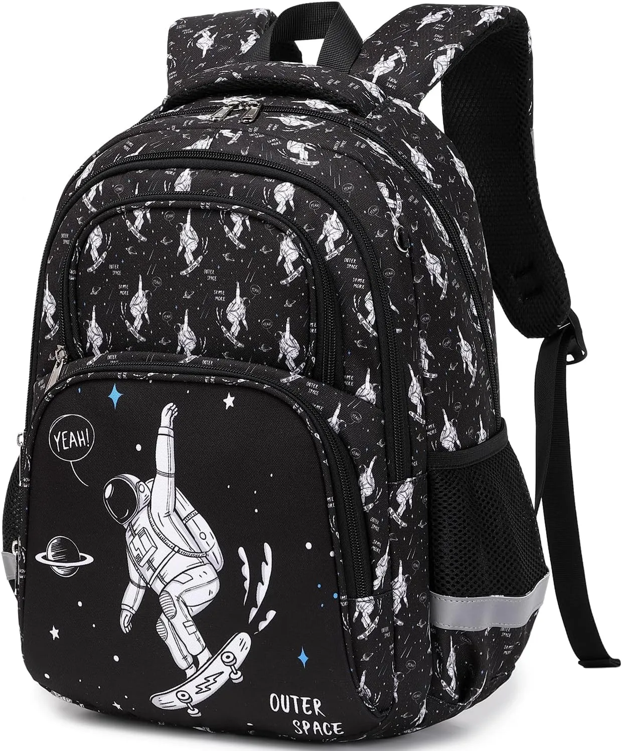 abshoo Cute Astronaut Kids Backpack For Boys School Elementary Kindergarten School Bookbag (Astronaut Black)