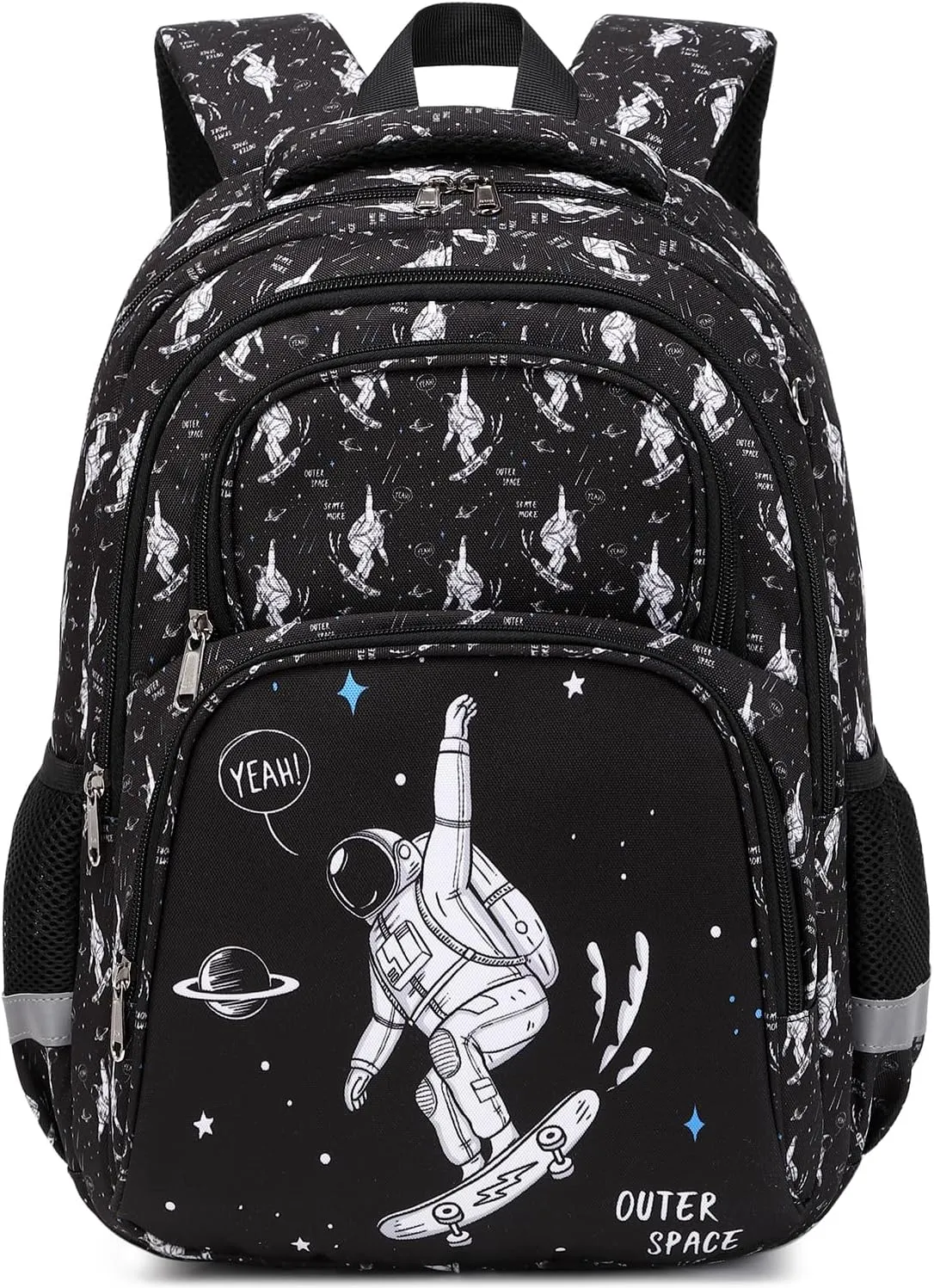 abshoo Cute Astronaut Kids Backpack For Boys School Elementary Kindergarten School Bookbag (Astronaut Black)